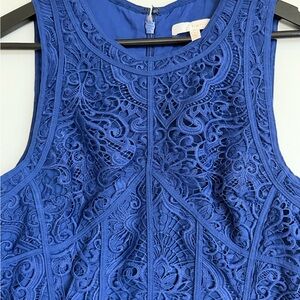 Harlyn Sleeveless Blue Lace Dress